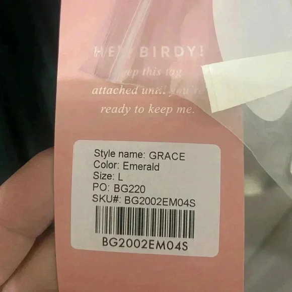 New Birdy Grey Grace Emerald Green Gown Size Large - Picture 6 of 8